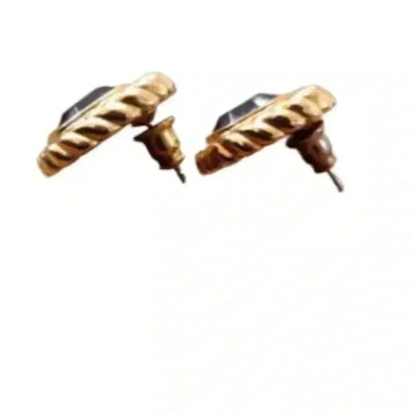 Christian Dior earrings gold x color stone fashion jewelry - Picture 3 of 6